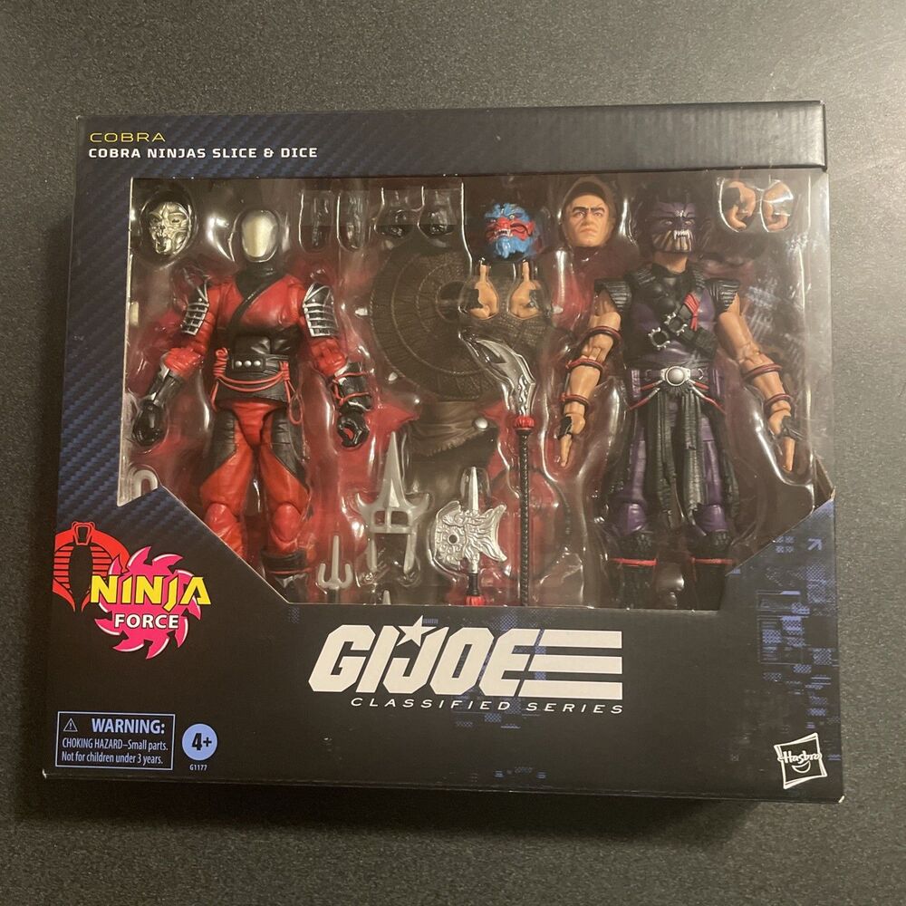 2025 Hasbro GI Joe Classified Series 6" Ninja Force Slice & Dice 2 Pk NEW    e19